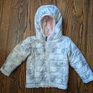 The North Face Gray Pink Warm Puffer Coat Size 12-18mo